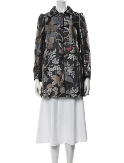 Pre-owned Red Valentino Satin Printed Vest In Blue