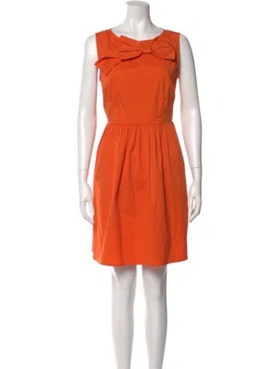 Pre-owned Red Valentino Scoop Neck Mini Dress In Orange