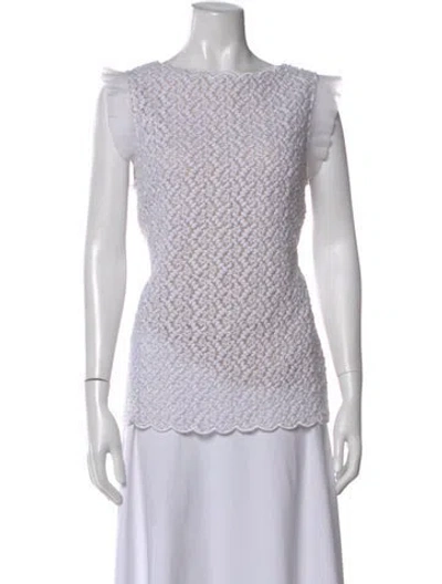 Pre-owned Red Valentino Scoop Neck Sleeveless Top In Multi