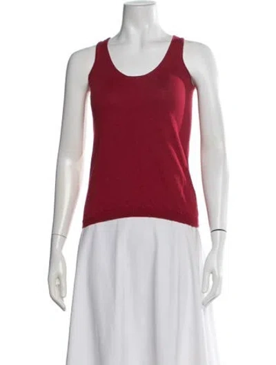 Pre-owned Red Valentino Scoop Neck Sleeveless Top In Red