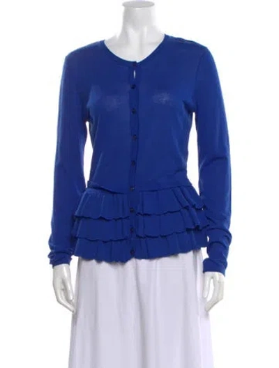 Pre-owned Red Valentino Scoop Neck Sweater In Blue