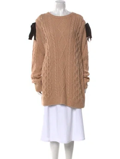 Pre-owned Red Valentino Scoop Neck Sweater W/ Tags In Neutral