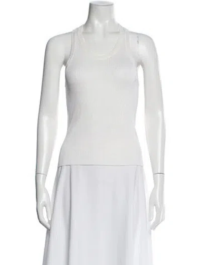Pre-owned Red Valentino Scoop Neck Sweater In White