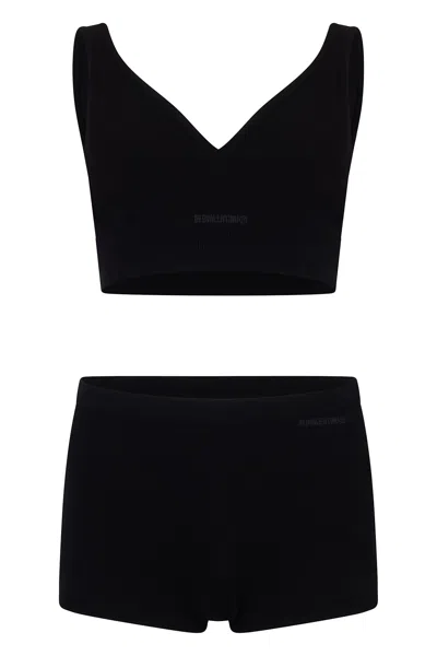 Red Valentino Set Of Black Top And Shorts With A Casual And Versatile Design. In Multi