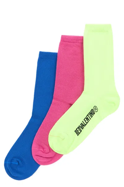 Red Valentino Set Of Three Vibrant Colored Socks. In Multi