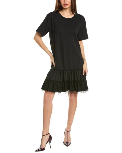 Red Valentino Shift Dress In Black