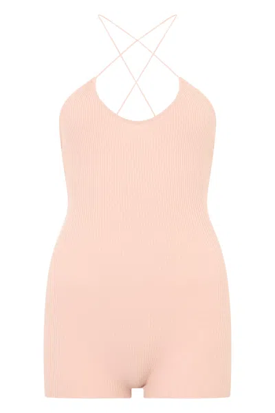 Red Valentino Short Pale Pink Jumpsuit, Comfortable And Versatile.