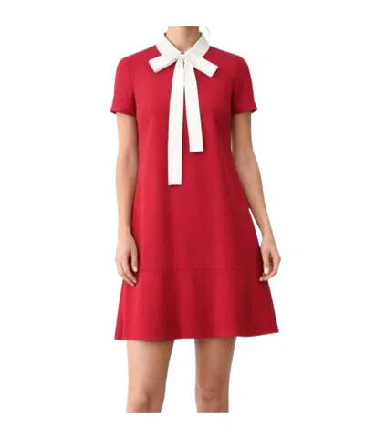 Red Valentino Short Sleeve Dress In Red