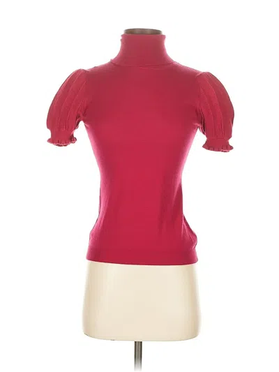 Pre-owned Red Valentino Short Sleeve Top Pink Turtleneck Tops