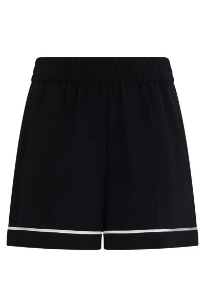 Red Valentino Shorts In Black Color With Elegant Detailing.