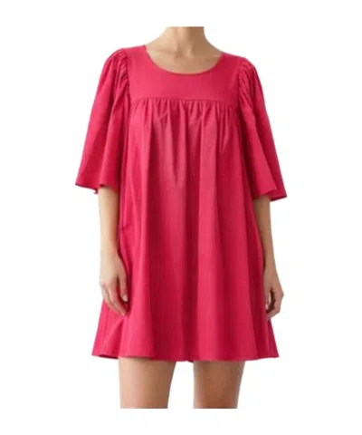 Red Valentino Short-sleeved Dress In Pink