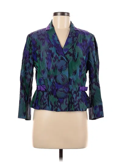 Pre-owned Red Valentino Silk Blazer Jacket In Purple