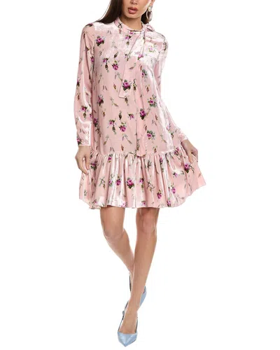 Red Valentino Silk-blend Mini Dress In Pink