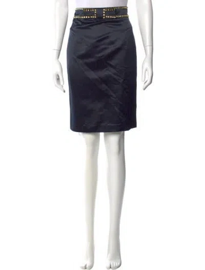 Pre-owned Red Valentino Silk Knee-length Skirt In Blue