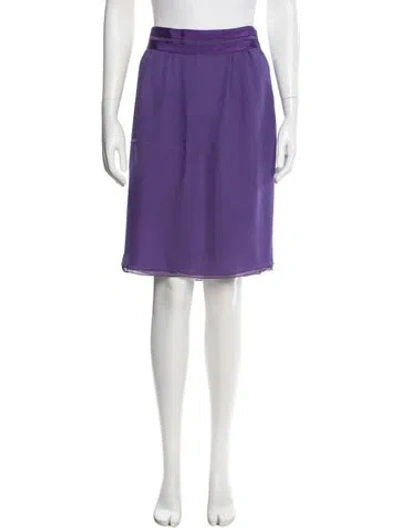 Pre-owned Red Valentino Silk Knee-length Skirt In Purple