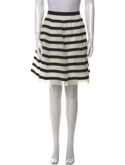 Pre-owned Red Valentino Silk Knee-length Skirt In White