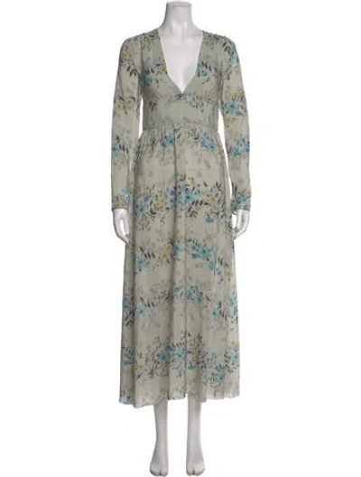 Pre-owned Red Valentino Silk Long Dress In Multi