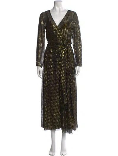 Pre-owned Red Valentino Silk Long Dress In Multi
