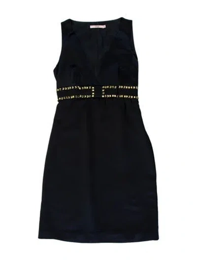 Pre-owned Red Valentino Silk Mini Dress In Black