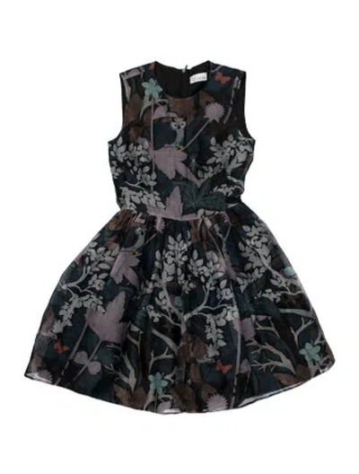 Pre-owned Red Valentino Silk Mini Dress In Black