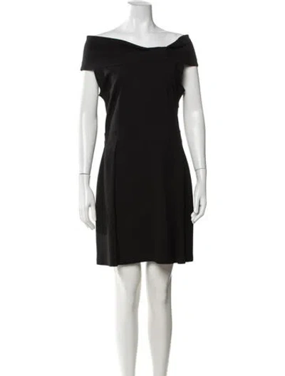 Pre-owned Red Valentino Silk Mini Dress In Black