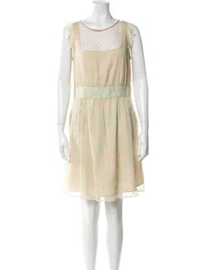 Pre-owned Red Valentino Silk Mini Dress In Blue