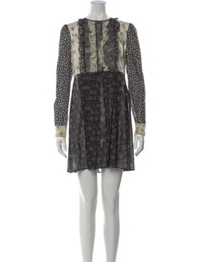 Pre-owned Red Valentino Silk Mini Dress In Multi