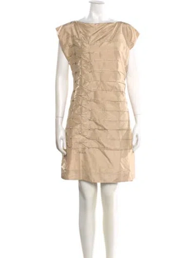 Pre-owned Red Valentino Silk Mini Dress In Neutral