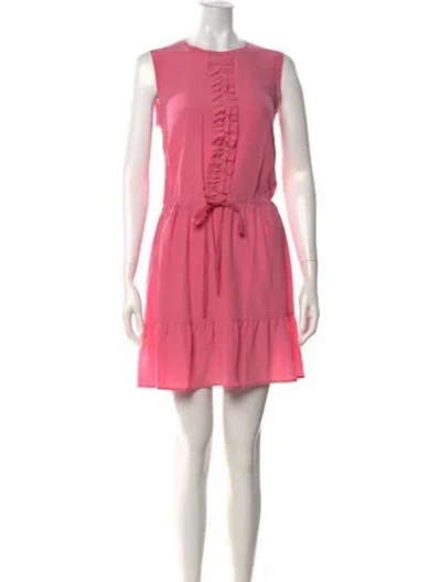 Pre-owned Red Valentino Silk Mini Dress In Pink