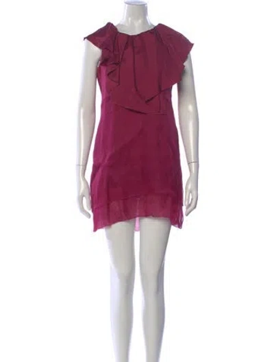 Pre-owned Red Valentino Silk Mini Dress In Purple