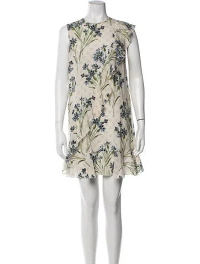 Pre-owned Red Valentino Silk Mini Dress In White