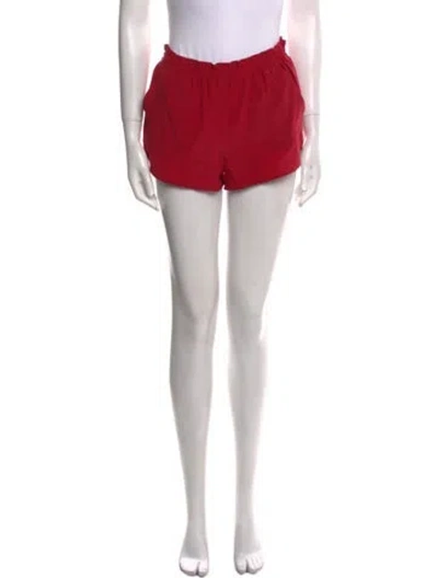 Pre-owned Red Valentino Silk Mini Shorts In Red