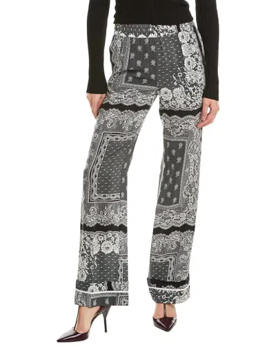 Red Valentino Silk Pant In Black