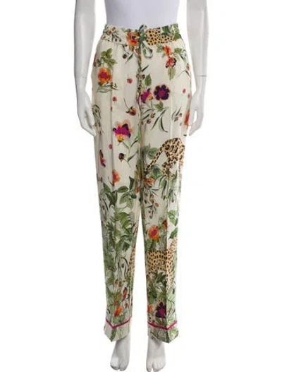 Pre-owned Red Valentino Silk Printed Pajamas W/ Tags In Neutral