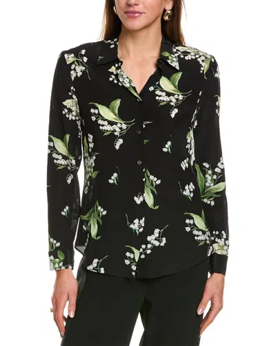 Red Valentino Silk Shirt In Black