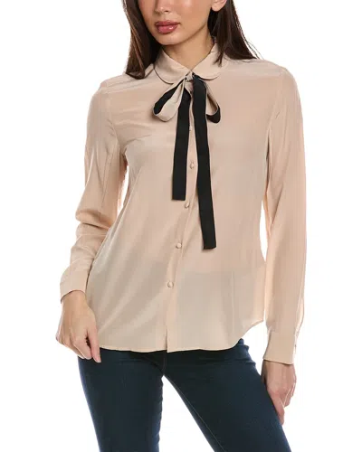 Red Valentino Silk Shirt In Brown