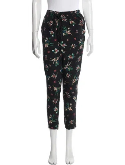 Pre-owned Red Valentino Silk Straight Leg Pants In Blue