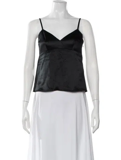 Pre-owned Red Valentino Silk V-neck Top In Multi