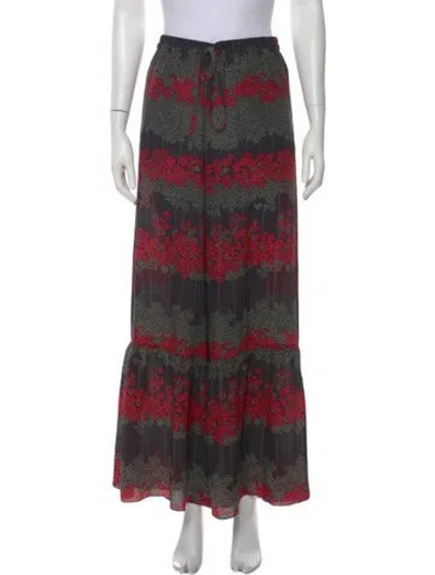 Pre-owned Red Valentino Silk Wide Leg Pants In Black