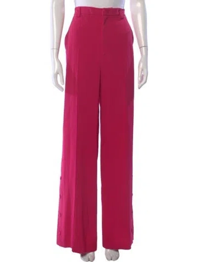 Pre-owned Red Valentino Silk Wide Leg Pants In Pink