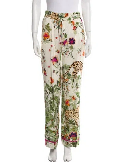 Pre-owned Red Valentino Silk Wide Leg Pants W/ Tags In Multi