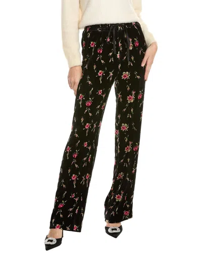 Red Valentino Silk-blend Pant In Black