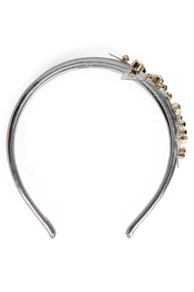 Red Valentino Silver Color Hairband, Elegant And Versatile. In Gray