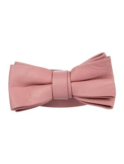 Pre-owned Red Valentino Skinny Leather Waist Belt In Pink