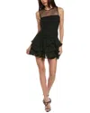 Red Valentino Sleeveless Mini Dress In Black