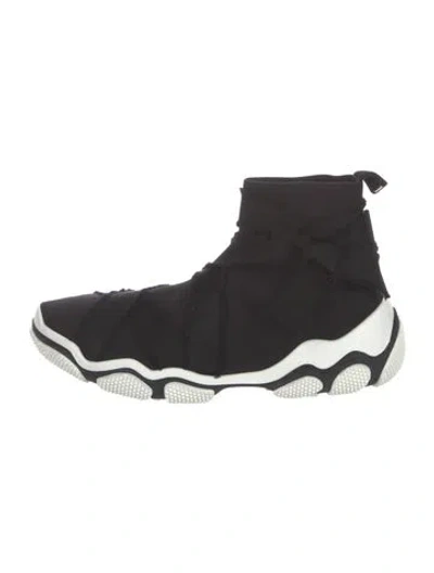 Pre-owned Red Valentino Sock Sneakers In Black