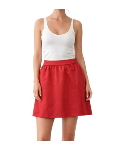 Red Valentino Solid Color Midi Skirt In Red