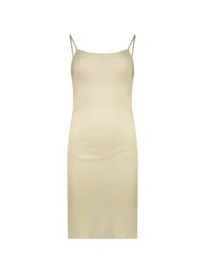 Red Valentino Spaghetti-strap Slip Dress In Neutral