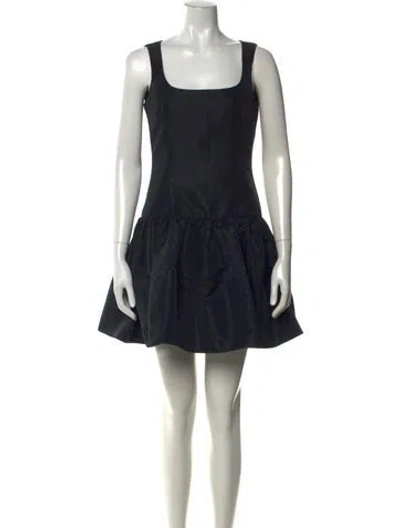 Pre-owned Red Valentino Square Neckline Mini Dress In Blue