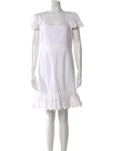 Pre-owned Red Valentino Square Neckline Mini Dress In Neutral